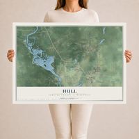 Map of Hull, Portage County, Wisconsin, 24 x 36 inch unframed archival matte print
