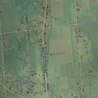 Second close-up of the map of Imlay, Michigan print showing more streets and buildings