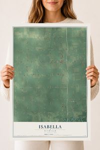 Map of Isabella, Michigan, 18 x 24 inch unframed archival matte print