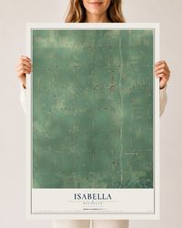 Map of Isabella, Michigan, 24 x 36 inch unframed archival matte print