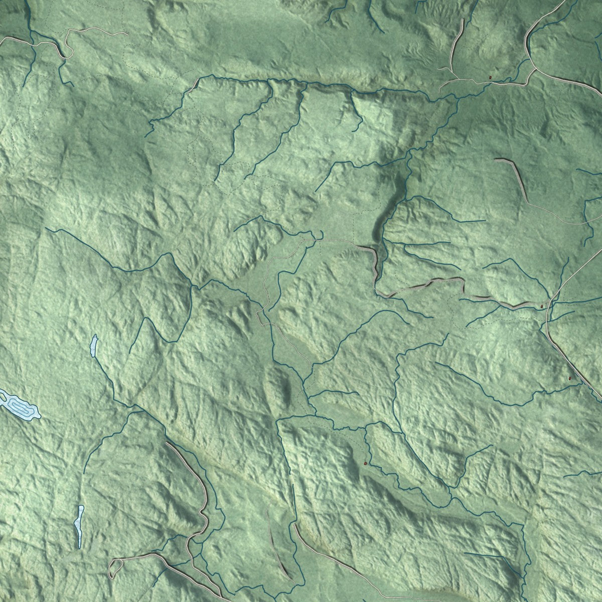 Second close-up of the map of Ishpeming, Marquette County, Michigan print showing more streets and buildings