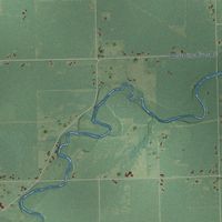 Close-up of the map of Jasper, Michigan print showing street and building detail