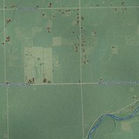 Second close-up of the map of Jasper, Michigan print showing more streets and buildings