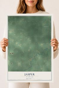 Map of Jasper, Michigan, 18 x 24 inch unframed archival matte print