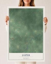 Map of Jasper, Michigan, 24 x 36 inch unframed archival matte print