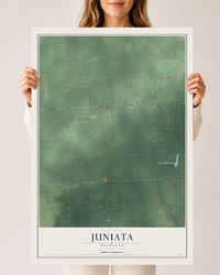 Map of Juniata, Michigan, 24 x 36 inch unframed archival matte print