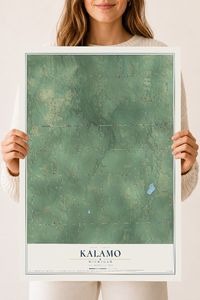 Map of Kalamo, Michigan, 18 x 24 inch unframed archival matte print