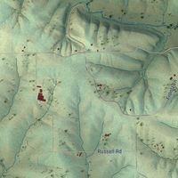 Close-up of the map of Kendall, Lafayette County, Wisconsin print showing street and building detail