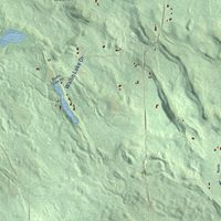 Close-up of the map of Klacking, Michigan print showing street and building detail