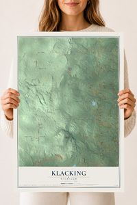 Map of Klacking, Michigan, 18 x 24 inch unframed archival matte print