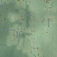 Second close-up of the map of Knox, Wisconsin print showing more streets and buildings