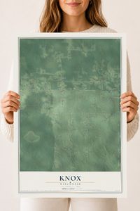Map of Knox, Wisconsin, 18 x 24 inch unframed archival matte print
