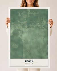 Map of Knox, Wisconsin, 24 x 36 inch unframed archival matte print
