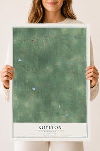 Map of Koylton, Michigan, 18 x 24 inch unframed archival matte print