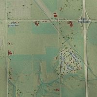 Second close-up of the map of La Prairie, Wisconsin print showing more streets and buildings