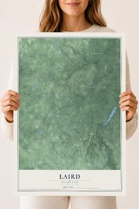 Map of Laird, Michigan, 18 x 24 inch unframed archival matte print