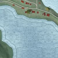 Close-up of the map of Lake Ann, Michigan print showing street and building detail