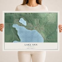 Map of Lake Ann, Michigan, 18 x 24 inch unframed archival matte print