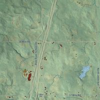 Second close-up of the map of Le Roy, Osceola County, Michigan print showing more streets and buildings