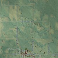 Second close-up of the map of Leavitt, Michigan print showing more streets and buildings