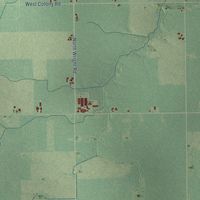 Second close-up of the map of Lebanon, Michigan print showing more streets and buildings