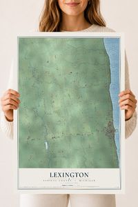 Map of Lexington, Sanilac County, Michigan, 18 x 24 inch unframed archival matte print