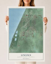 Map of Lincoln, Berrien County, Michigan, 24 x 36 inch unframed archival matte print
