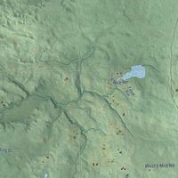 Second close-up of the map of Lincoln, Newaygo County, Michigan print showing more streets and buildings