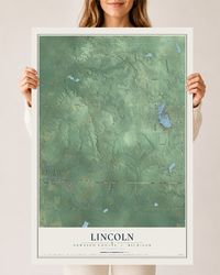 Map of Lincoln, Newaygo County, Michigan, 24 x 36 inch unframed archival matte print