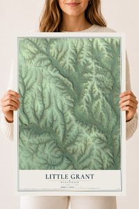 Map of Little Grant, Wisconsin, 18 x 24 inch unframed archival matte print