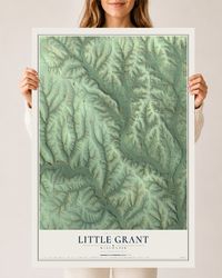 Map of Little Grant, Wisconsin, 24 x 36 inch unframed archival matte print