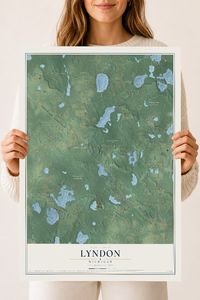 Map of Lyndon, Michigan, 18 x 24 inch unframed archival matte print