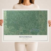 Map of Menominee, Wisconsin, 18 x 24 inch unframed archival matte print