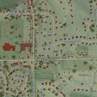 Close-up of the map of Merton, Wisconsin print showing street and building detail