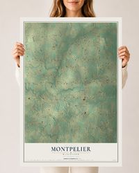 Map of Montpelier, Wisconsin, 24 x 36 inch unframed archival matte print