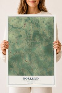 Map of Morrison, Wisconsin, 18 x 24 inch unframed archival matte print
