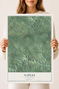 Map of Naples, Wisconsin, 18 x 24 inch unframed archival matte print