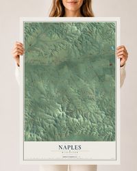 Map of Naples, Wisconsin, 24 x 36 inch unframed archival matte print