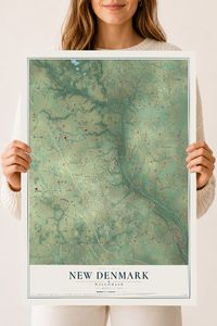 Map of New Denmark, Wisconsin, 18 x 24 inch unframed archival matte print