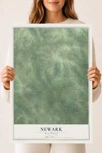 Map of Newark, Wisconsin, 18 x 24 inch unframed archival matte print