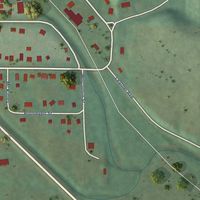 Second close-up of the map of Norwalk, Wisconsin print showing more streets and buildings