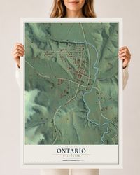 Map of Ontario, Wisconsin, 24 x 36 inch unframed archival matte print