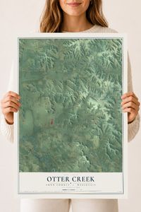 Map of Otter Creek, Dunn County, Wisconsin, 18 x 24 inch unframed archival matte print