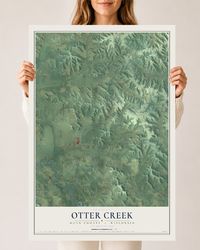 Map of Otter Creek, Dunn County, Wisconsin, 24 x 36 inch unframed archival matte print
