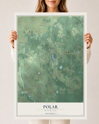 Map of Polar, Wisconsin, 24 x 36 inch unframed archival matte print