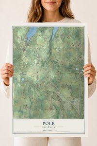 Map of Polk, Wisconsin, 18 x 24 inch unframed archival matte print