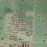 Second close-up of the map of Roberts, Wisconsin print showing more streets and buildings