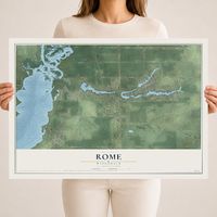 Map of Rome, Wisconsin, 18 x 24 inch unframed archival matte print