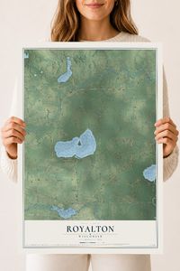 Map of Royalton, Wisconsin, 18 x 24 inch unframed archival matte print