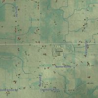 Close-up of the map of Rushford, Wisconsin print showing street and building detail